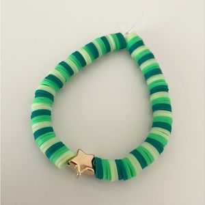 Green bracelet set of two
